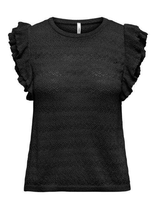 only ONLAGA SL GLITTER O-NECK TOP KNT