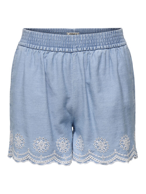 only ONLMOON PULL-UP SCALLOP DNM SHORTS
