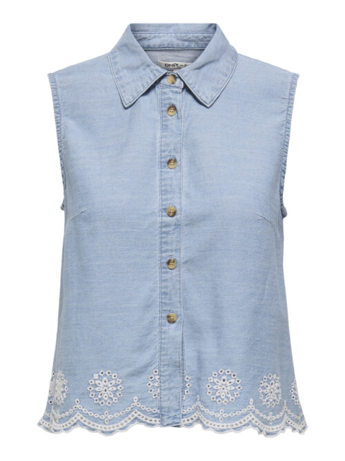only ONLMOON S/L BROD ANGLAISE DNM SHIRT