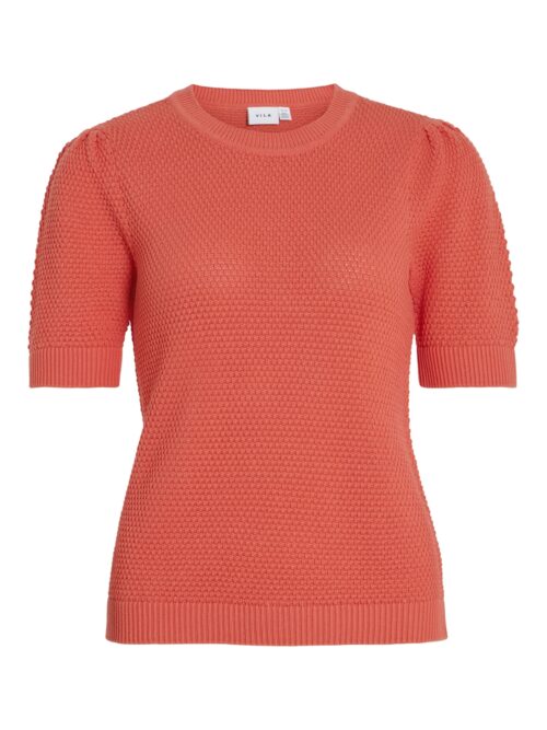 VILA VIDALO O-NECK S/S KNIT TOP - NOOS