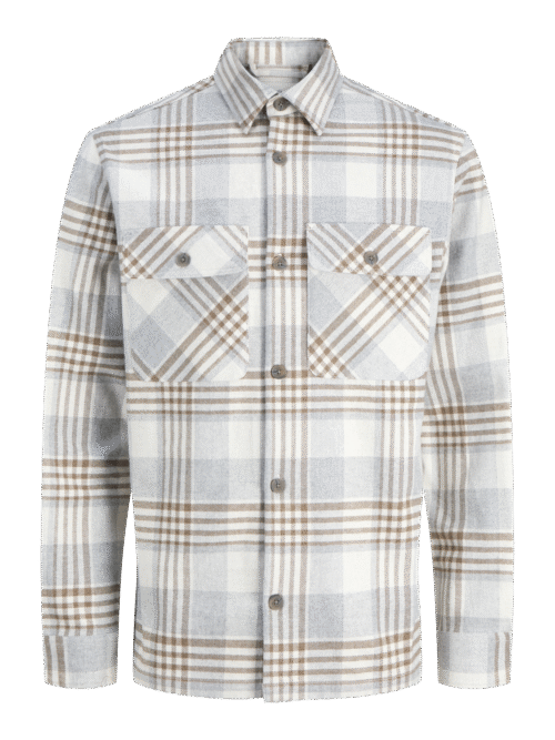 JACK & JONES JPRRAYLE MELANGE CHECK L/S OVERSHIR