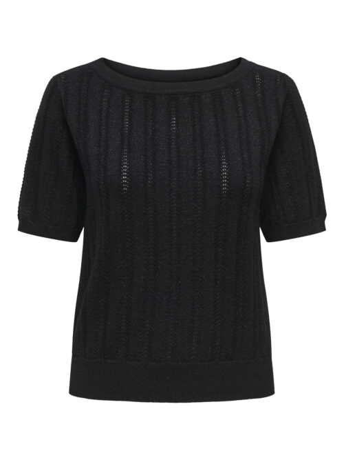 JDY JDYBEAUTY S/S BOAT NECK GLITTER PUL