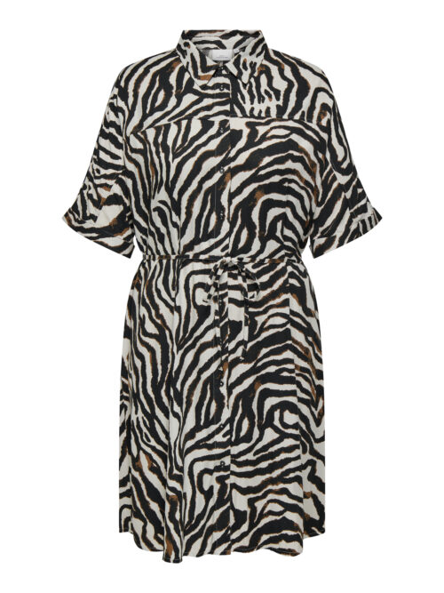 ONLY CARMAKOMA CARBERTE LIFE 2/4 BLK SHIRT DRESS A