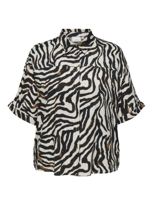 ONLY CARMAKOMA CARBERTE LIFE 2/4 SHIRT AOP