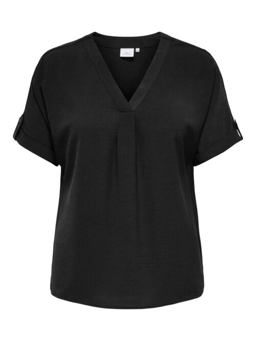 ONLY CARMAKOMA CARMETTA LIFE 2/4 FOLD UP V-NECK TO