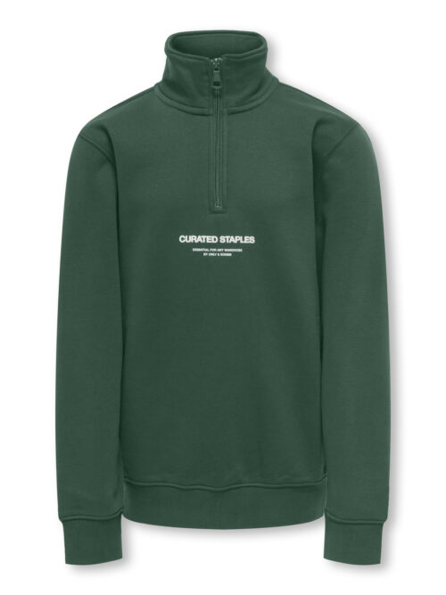 ONLY & SONS KIDS OSJCURATED REG HALF ZIP SWEAT VD