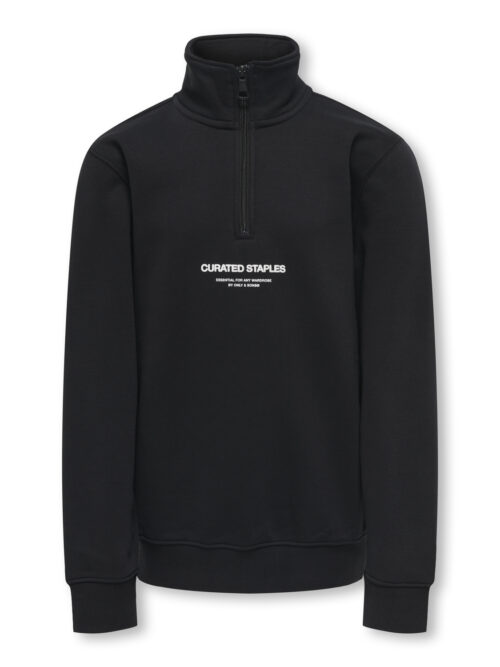 ONLY & SONS KIDS OSJCURATED REG HALF ZIP SWEAT VD