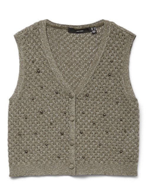 Vero Moda VMAMALFI SHINE SL V-NECK SHORT VEST