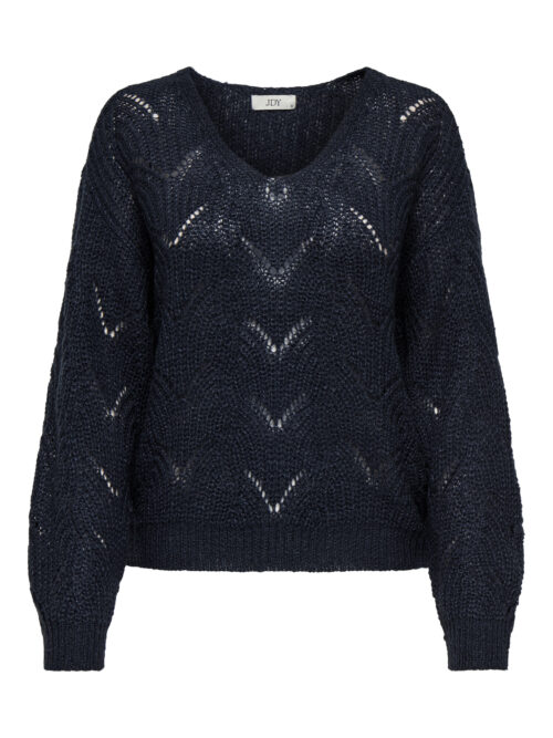 JDY JDYBADUT L/S V-NECK STRUC GLITT PUL