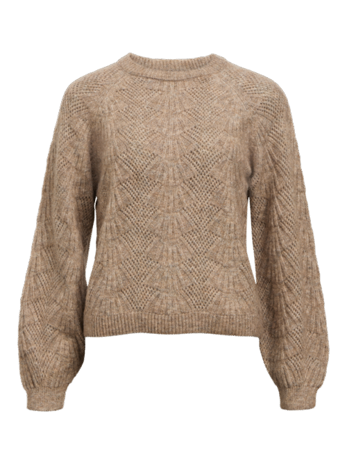 Object OBJFLORA RE L/S KNIT PULLOVER NOOS