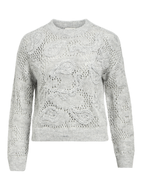 Object OBJLUCA L/S RE PATTERN KNIT PULLOVE