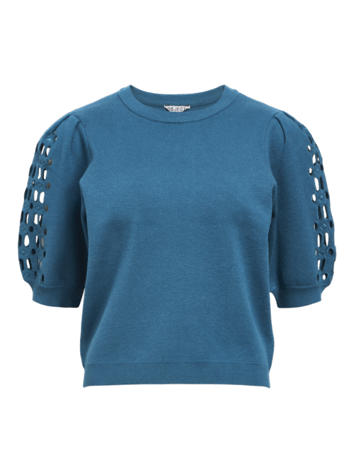 Object OBJYUKI S/S RE KNIT PULLOVER NOOS