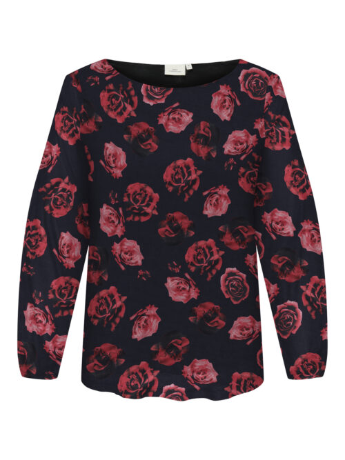 ONLY CARMAKOMA CARFOREST LIFE L/S BOATNECK TOP JRS