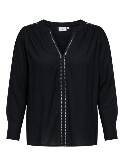 ONLY CARMAKOMA CARFRITA LIFE LS V-NECK  TOP WVN