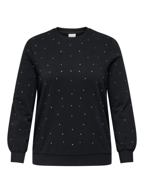 ONLY CARMAKOMA CARGLOBE LIFE LS O-NECK SWEAT JRS