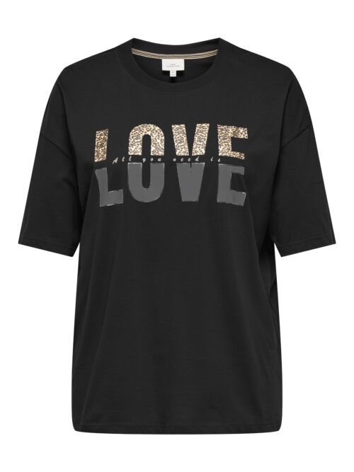 ONLY CARMAKOMA CARKOURTNEY LIFE SS O-NECK TEE JRS