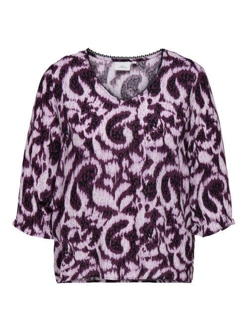 ONLY CARMAKOMA CARTYLA LIFE 3/4 BLOUSE AOP