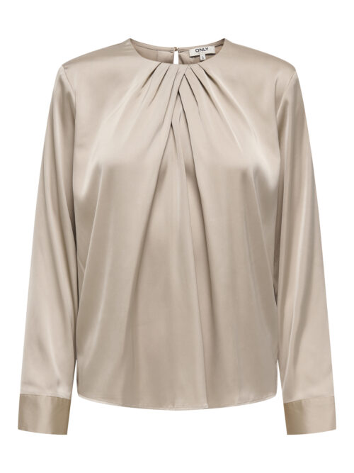 only ONLCAMILLE LS SATIN DEATIL TOP WVN