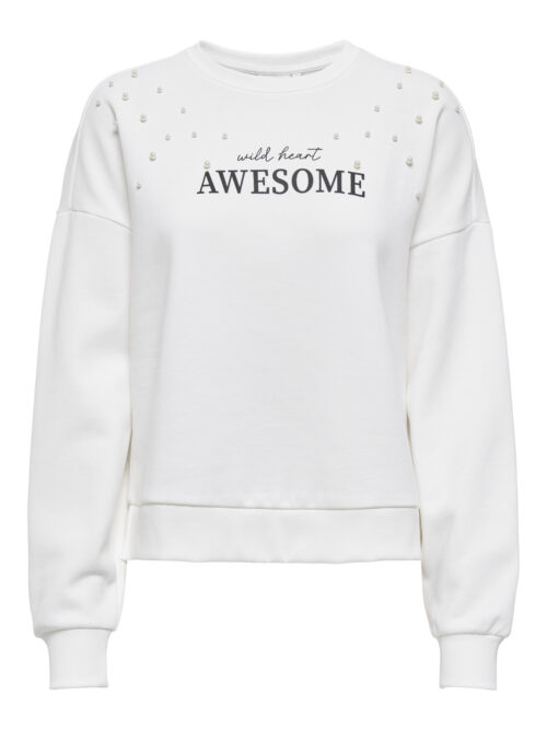 only ONLJENNA L/S O-NECK EMB. BOX SWT