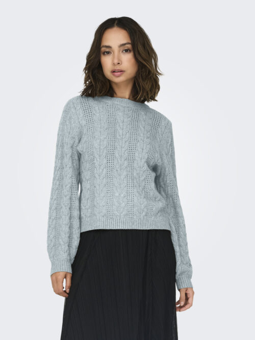 only ONLRUBINA LIFE LS CABLE O-NECK KNT