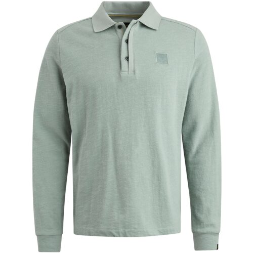 PME Long sleeve polo slub jacquard jer
