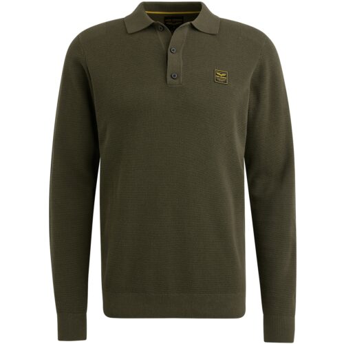 PME Long sleeve polo structure knit