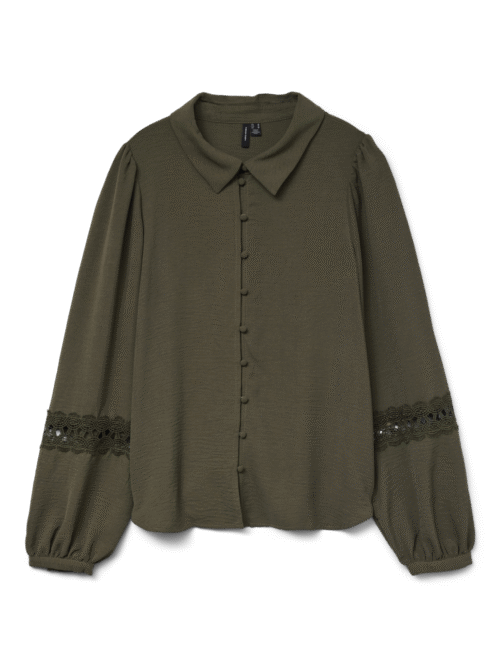 Vero Moda VMALVA LACE LS SHIRT WVN GA BOO