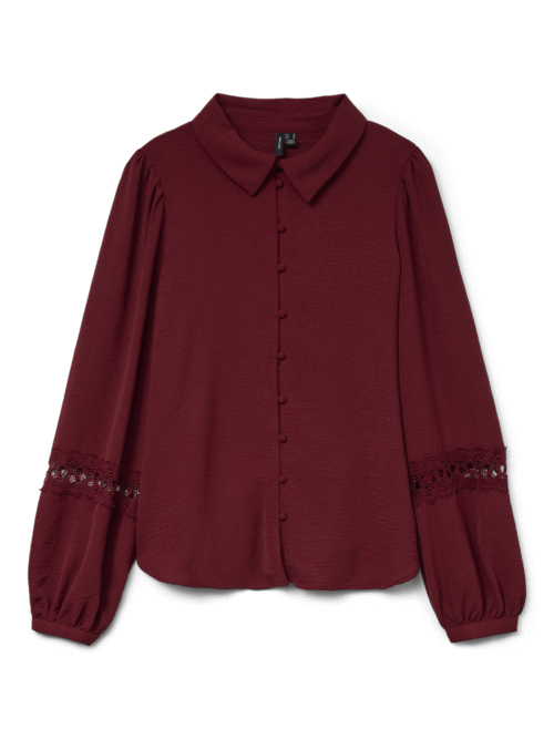 Vero Moda VMALVA LACE LS SHIRT WVN GA BOO