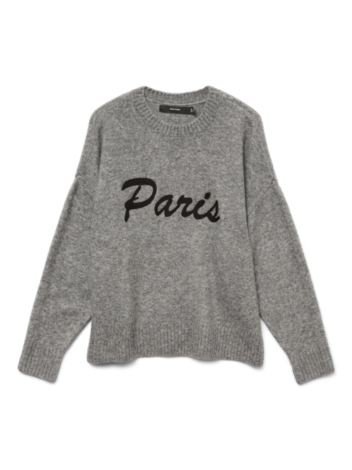 Vero Moda VMBOOM LS O-NECK TEXT PULLOVER NOOS
