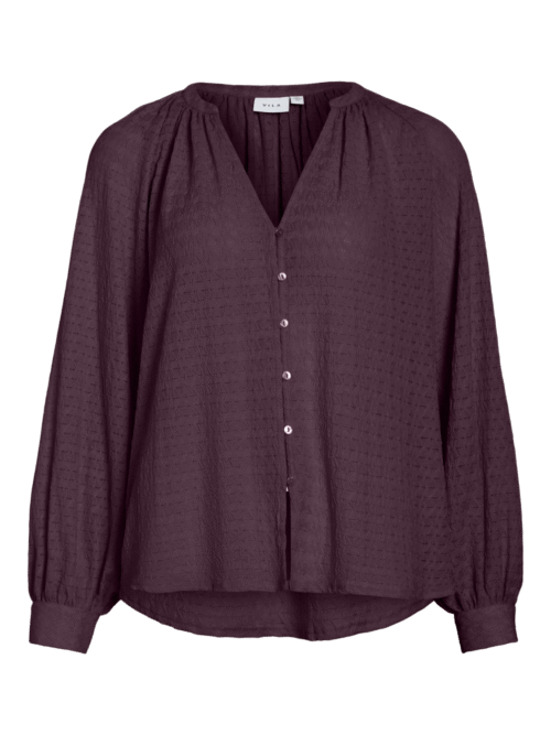 VILA VIBABERA V-NECK L/S SHIRT