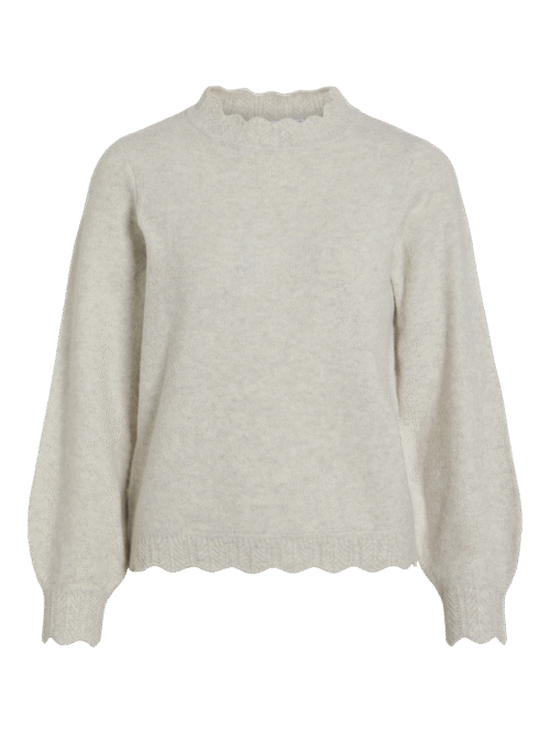 VILA VINIKOLINA O-NECK L/S KNIT TOP - NO