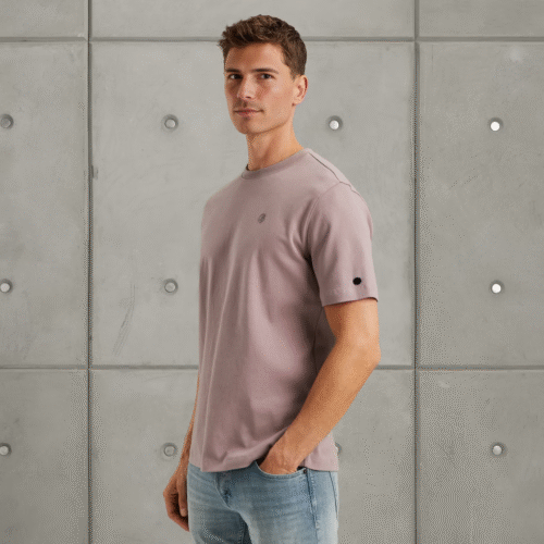 Cast Iron Short sleeve r-neck regular fit in