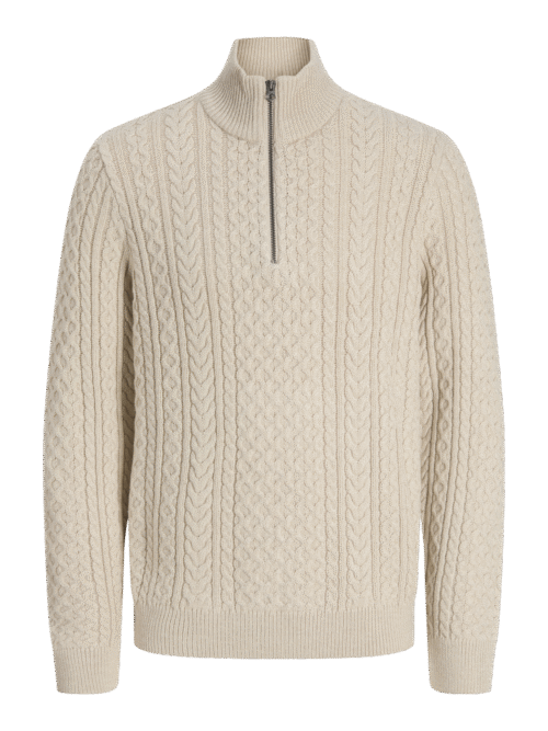 JACK & JONES JPRBLUSEAN KNIT CABLE HALF ZIP SN
