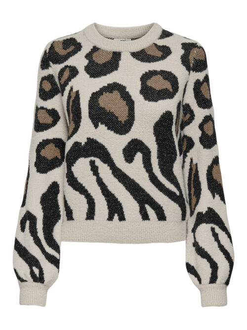 JDY JDYLORRAINE ANIMAL L/S PULLOVER KNT