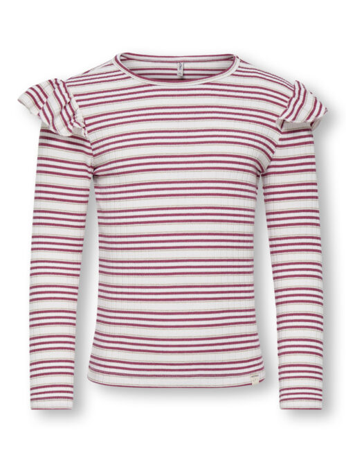Kids Only KMGCECILIA L/S FRILL GLITTER TOP JR