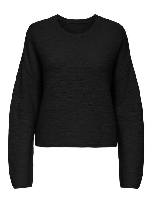 only ONLKATIA LS STRUCTURE O-NECK CC KNT
