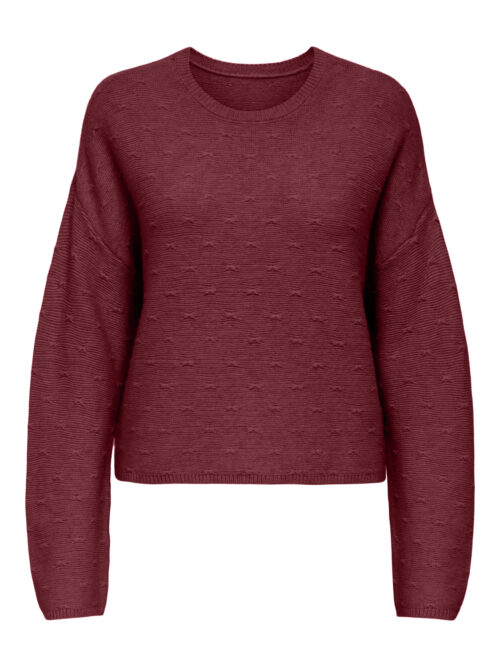 only ONLKATIA LS STRUCTURE O-NECK CC KNT