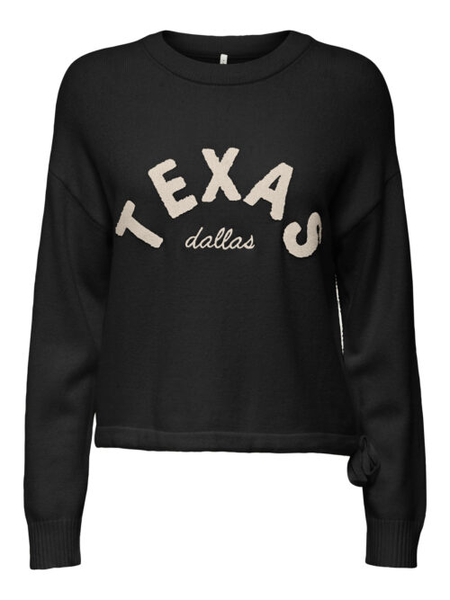 only ONLKATIA LS TEXT O-NECK CC KNT