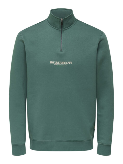 ONLY & SONS ONSCERES PRINTET REG HALF ZIP