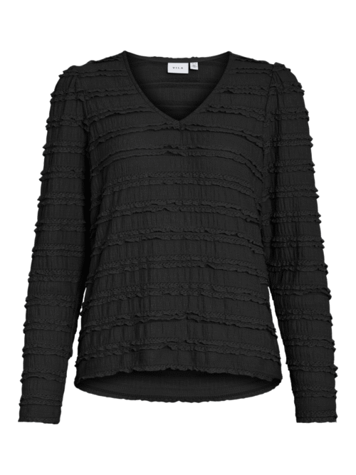 VILA VICOLOMBA V-NECK L/S TOP