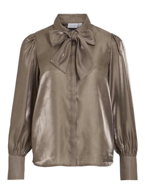VILA VIKLARINA NEW L/S BOW SHIRT/R/1