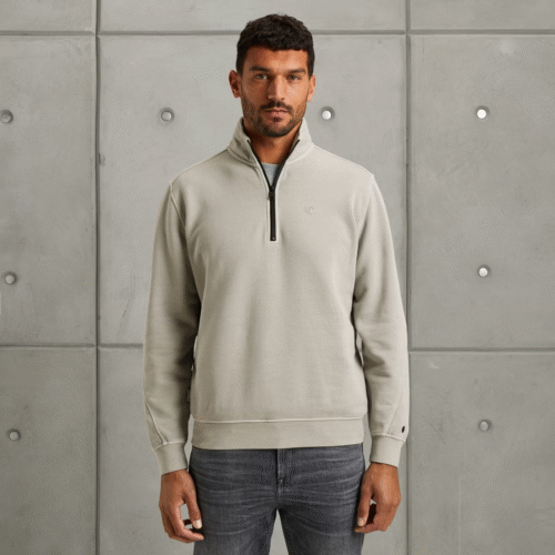 Cast Iron Half zip collar regular fit halfzi