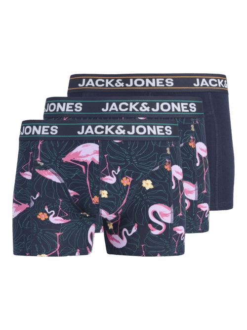 JACK & JONES JACANDY FLAMINGO TRUNKS 3 PACK STYD