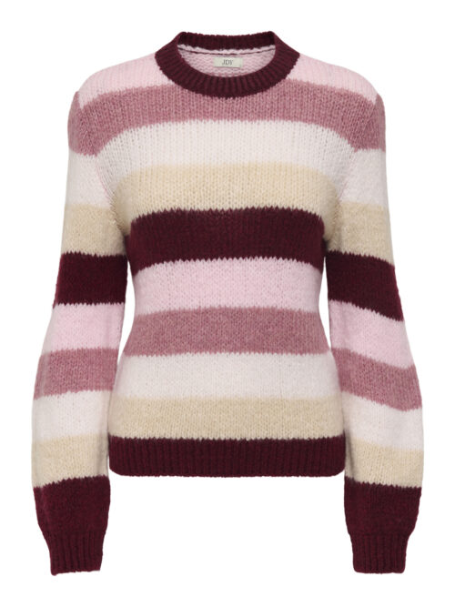 JDY JDYDINEA L/S O-NECK STRIPE PULLOVER