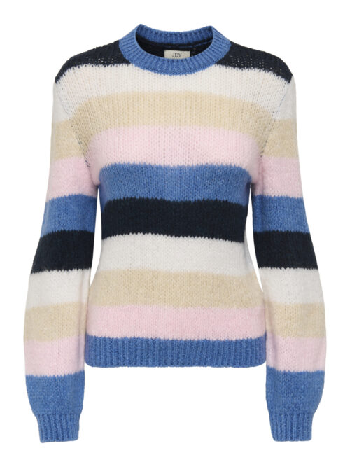 JDY JDYDINEA L/S O-NECK STRIPE PULLOVER