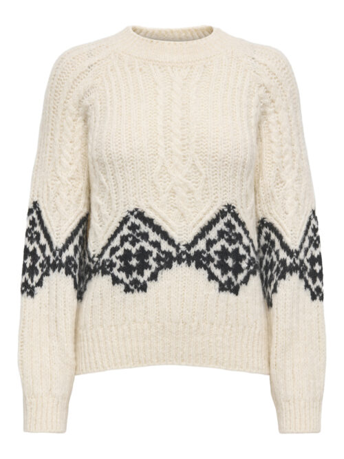 JDY JDYNAOMI L/S RAGLAN JACQ CABLE PULL