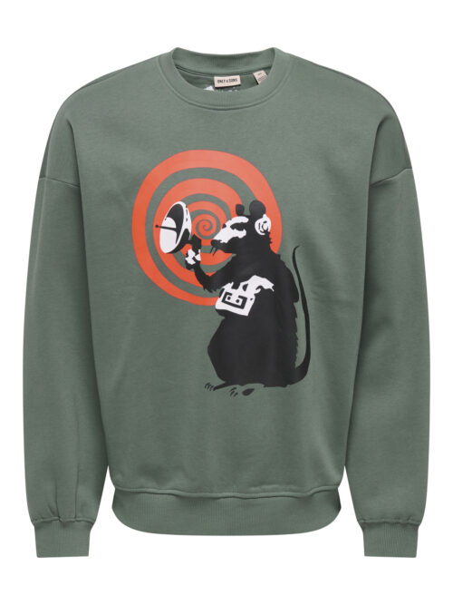 ONLY & SONS ONSBANKSY VTG CREW NECK VD