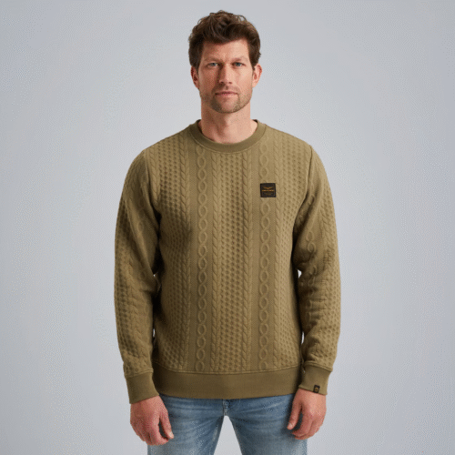 PME Crewneck cable jacquard sweat