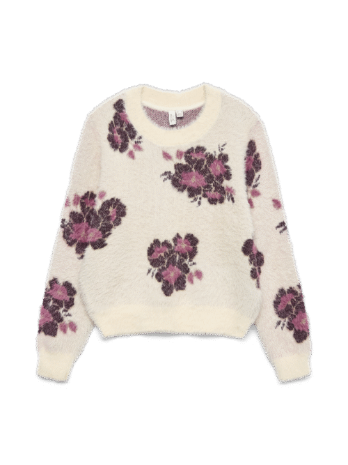 Vero Moda VMPOILU FLOWER LS O-NECK PULLOVER B