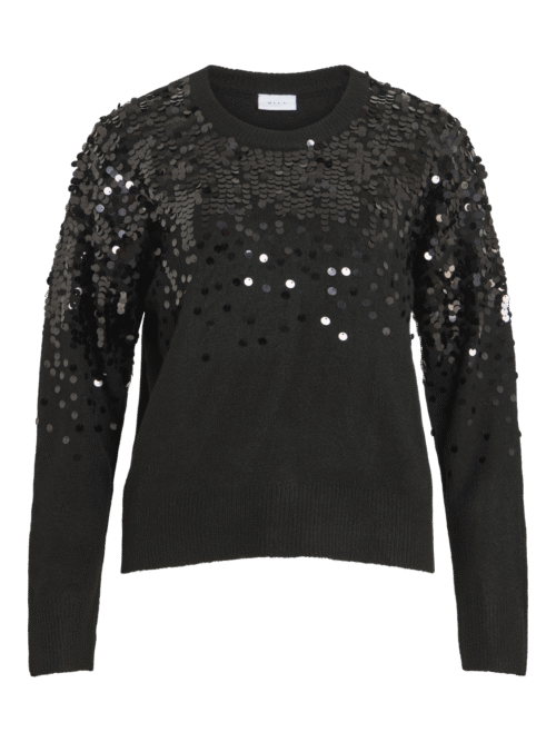 VILA VISIQUIN O-NECK L/S GLITTER KNIT TO